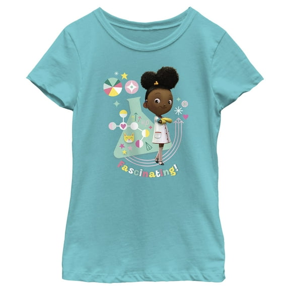 Girl's Ada Twist, Scientist Fascinating Pose  Graphic Tee Tahiti Blue Large