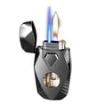 thumbnail image 1 of Dual Soft/Jet Flame Windproof Torch Lighter, Glow-in-the-Dark Geometric Lighter for Men's Gift, Refillable Butane Lighters, 1 of 5
