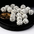 thumbnail image 5 of 100pcs 10mm Disco Clay Beads Round Bead Colorful Rhinestones Beads for Necklace Jewelry Craft Supplies, 5 of 9