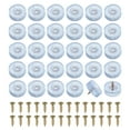 thumbnail image 1 of Uxcell 30Pcs Pies de tabla de cortar transparentes, 0.43" H x 1.14" D Almohadillas de goma redondas antideslizantes con tornillos y arandela de acero inoxidable incorporada para muebles, 1 of 6