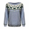 thumbnail image 5 of MESSUEN Vintage Sweater Christmas Sweaters for Women Thermal Sweater for Women Woman Shirts Women Shirts Fall Shirt Casual Shirts for Women Light Blue 2XL, 5 of 5