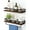 Set of 2, variant on Nicewell Solid Wood Floating Shelves for Wall, Wall Mounted Storage Shelves, Set of 2 Bathroom Shelves with Towel Bar, 16-inch Wall Shelves for Bathroom, Living Room, Kitchen, Bedroom, Brown
