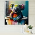 thumbnail image 2 of Designart Funny Colorful Koala Splashing In The Tub Canvas Wall Art, 2 of 5
