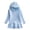 Light Blue, variant on mgoYE Girls Swim Cover Up UPF 50 Sun Protection Hoodie Long Sleeve Rash Guard Full Zip Quick Dry Beach Swimsuit Coverup(Black,9-10 Years)