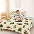 thumbnail image 4 of Manfei Lovely Rv Full Size Comforter Sets,Cute Camping Print Bedding Comforter Set,Cream,Light Gray Reversible,3pcs,1 Comforter and 2 Pillowcases, 4 of 7