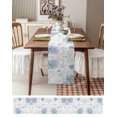 thumbnail image 6 of Blue Beige Coastal Burlap Cotton Table Runner 18x72 Inches Long, Summer Beach Starfish Coral Nautical Farmhouse Table Runners, Outdoor Dining Tablecloths Decor for Baby Shower/Party/Wedding, 6 of 6