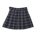 thumbnail image 1 of 2-12 Years Girls Pleated Plaid Skorts A Line High Waist Skirt Mini Uniform Skirt Tennis Skirt Shorts, 1 of 3