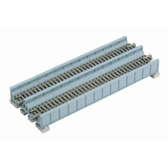 Kato 20455 186mm 7-5/16" Double Track Plate Girder Bridge Light Blue : N Scale