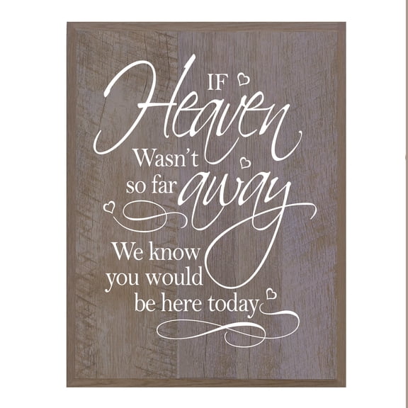 LifeSong Milestones Memorial Sympathy Wall Plaque - If Heaven Wasn't So Far Away