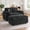 Black, variant on YWEN Oversized Chaise Lounge Chair Indoor with Ottoman&Adjustable Backrest,Chenille Tufted Recliner Comfy Loveseat Sofa Chair with USB&Phone Holder,Convertible Sleeper Couch Bed for Living Room