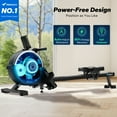 thumbnail image 3 of MERACH Self-Powered Rowing Machine, Magnetic Rower for Home Use, 16 Levels of Quiet Resistance, Dual Slide Rail, App Compatible, 350lb Weight Capacity, 3 of 11