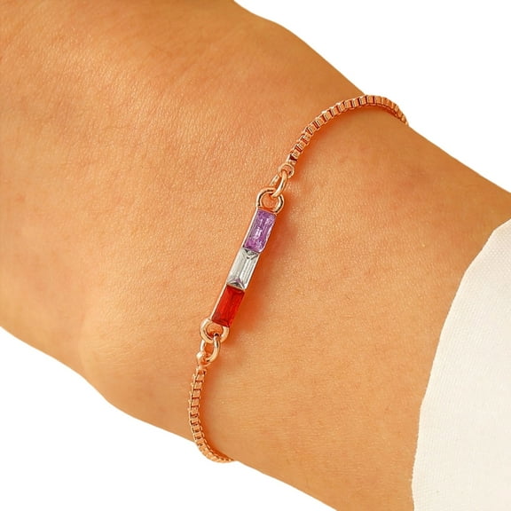 Delicate Birthstones Bracelet in Elegant Color for Friendship and Love