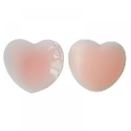 

Women Reusable Adhesive Nipple Covers Seamless Invisible Silicone Covers Waterproof Breast Petal Nipple Pads 01-Heart M