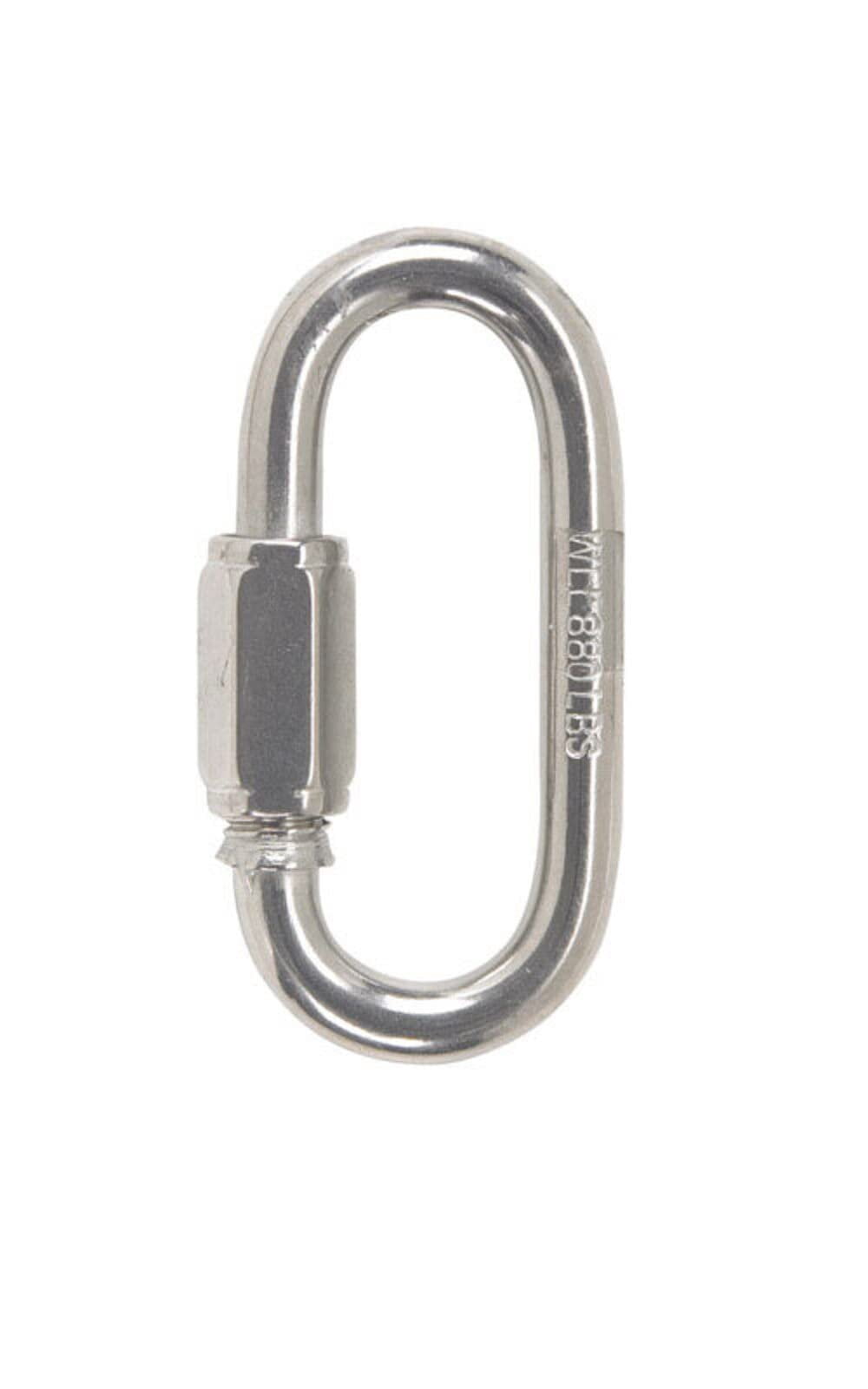 APEX Campbell Chain Polished Stainless Steel Quick Link 880 Lb. 2-1/4" L - Case Of: 10 — Residential Use, Standard Application