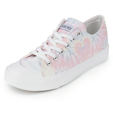 JENN ARDOR Women s Canvas Shoes Lace up Flat Sneakers Comfort Casual Walking Shoes School Shoe