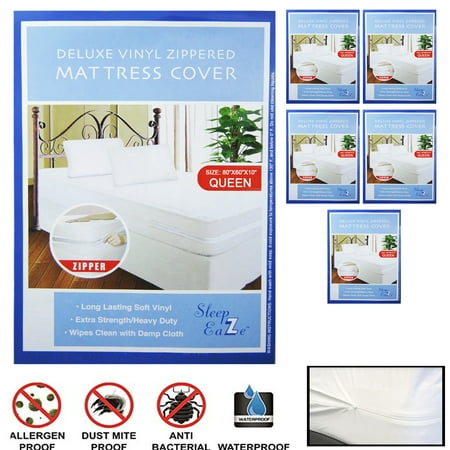 6X Queen Size Zippered Mattress Cover Protector Dust Anti Bug Allergy