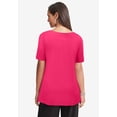 thumbnail image 3 of Jessica London Women's Plus Size Stretch Knit Boatneck Swing Tunic, 3 of 4