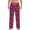 thumbnail image 2 of Lsque Festive Flamingos Print Men's Pajama Pants, Lounge Pant - Comfortable Home Wear,Elastic Waistband, Stylish Design-XX-Large, 2 of 9