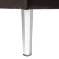 thumbnail image 5 of Amer Espresso Leather PU Ottoman - Oversized Button Tufted, Silver Nailhead Trim, Clear Acrylic Legs, 5 of 7