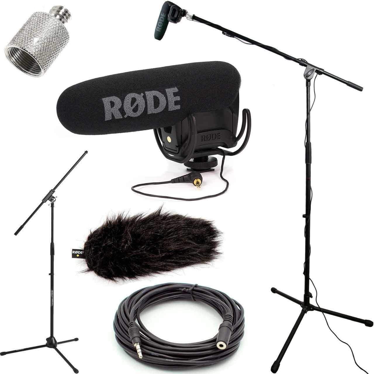 RODE VideoMic Pro R Studio Boom Kit with Wind Muff VMPR, Boom Stand