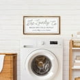 thumbnail image 3 of MODE HOME Large Laundry Sign for Laundry Room Decor 24''×12'' Farmhouse Laundry Room Wall Decor The Laundry Co Wash Dry Fold Repeat Wooden Sign, 3 of 6