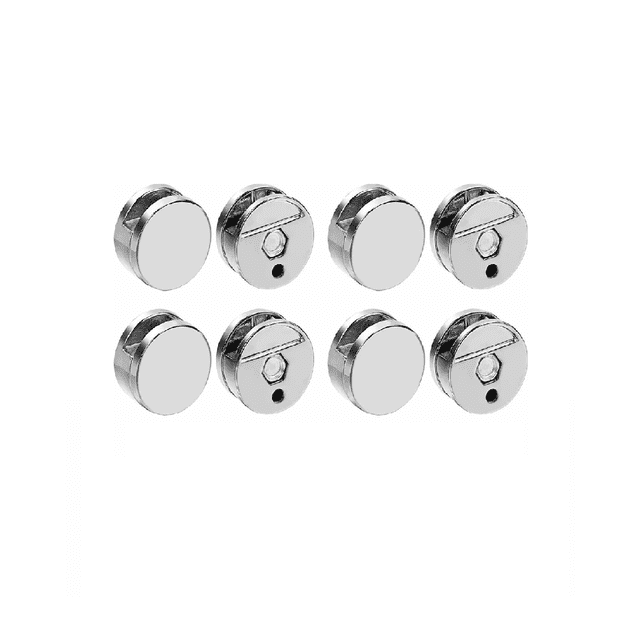Soportes De Espejo Para Vidrio Espejo Ajuste Fijo De 4-7mm 8 pzs plata