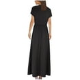 thumbnail image 2 of Baikeli Ladies Dresses on Clearance Women's Solid Color Sleeveless Long Skirt with V-Neck Loose Hem Dress 2024 Dresses for Women, 2 of 5