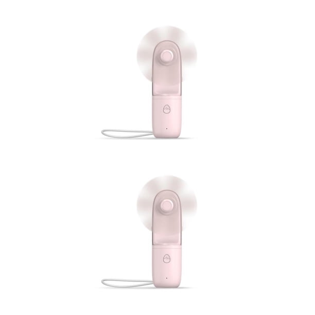 Ventilador de mano Bewildely USB 3 velocidades 2Conjunto Rosa