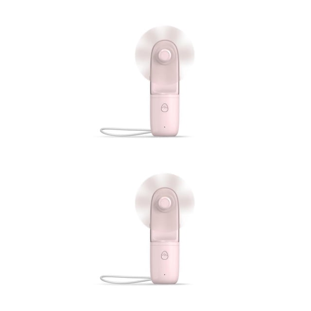 Ventilador de mano USB Injueey 2piezas Rosa 3 velocidades Humidificador Enfriador
