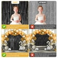thumbnail image 7 of 3 Pcs Black Door Streamers Tinsel Curtain Party Streamers Backdrop Fringe Foil Wall Background for Birthday Halloween Christmas Wedding Party Decoration(3.3 ft x 9.8 ft), 7 of 7