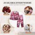 thumbnail image 7 of Balery Pink Glitter Heart Candy Pattern Pajama Sets for Women Long Sleeve 2 Piece Sleepwear Loungewear Sets Soft PJ's with Pockets Long Sleeve Comfy Pj Sets-, 7 of 7