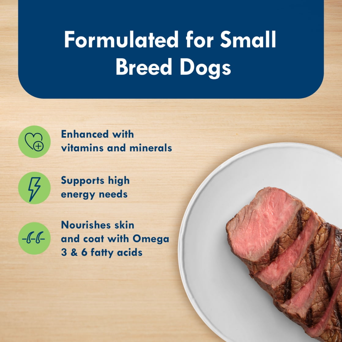 (3 pack) Blue Buffalo Delights Adult Small Breed Filet Mignon & New York Strip Wet Dog Food Variety 12 Pack, 3.5 oz Cup