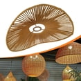 thumbnail image 4 of Pantalla de lámpara tejida a mano, cubierta de lámpara de mesa con cuerda tejida, pantalla de colgante para sala de estar, oficina, bar, decoración de, 4 of 8