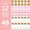 thumbnail image 6 of Ethisa 12 Pack It's a Girl Milk Glass Bottles with Ribbons and Stickers - Vintage, Sturdy, Baby Shower Favors for Guests and Table Centerpieces - Girl Baby Shower Decorations - Baby Shower Candy Jar, 6 of 6