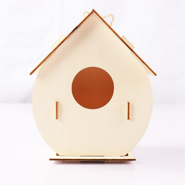 Maison D'oiseau Activite Manuelle Enfant,4 Pièces Maison d'Oiseau Bricolage  Kit Avec 4 Carillons éoliens，Construire Maison Oiseau en Bois, Loisir