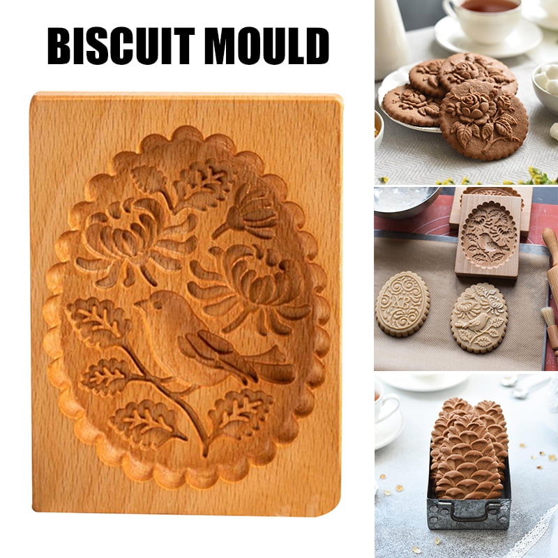 Carved Cookie Mold Gingerbread Cookie Mold Wooden Cookie Mold Baking Mold 