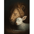 thumbnail image 1 of Toile Murale Parfaite Lion et Agneau 15,75 X 11,81 Pouces, 1 of 8