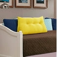 thumbnail image 7 of WOWMAX Sofa Bed Large Filled Triangular Wedge Cushion Bed Backrest Positioning Support Pillow Reading Pillow Office Lumbar Pad with Removable Cover Yellow 39 Inches, 7 of 7