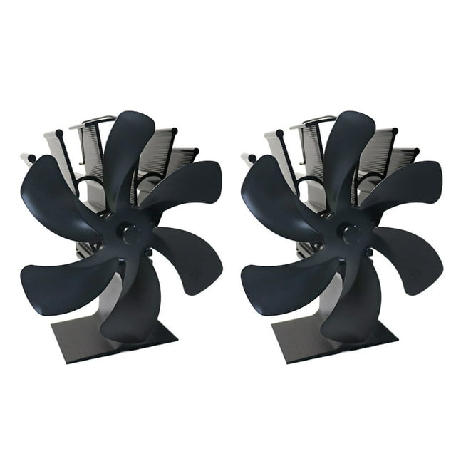 2x Ventilador de chimenea de mejorado Ventilador de estufa r para leña / quemador de leña / chimenea Ventilador de distribución Macarena ventilador de estufa de leña