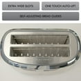 thumbnail image 4 of Kenmore Elite 4-Slice Long Slot Toaster Silver, One-Touch Auto-Lift, Stainless Steel, Adjustable Browning, Defrost, Digital Countdown Timer, Retractable Cord, Toast, Bagels, Waffles, English Muffins, 4 of 7