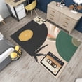 thumbnail image 2 of Dreammotif Record Music Rug, Area Rugs For Living Room, Game Room Decor, Bedroom Decor For Teens, Colorful, Modern, Large Bedroom Rug, 2 of 8