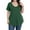 Dark Green, variant on Mlqidk Plus Size Tunic Tops for Women Summer 4x Plus Tops Crew Neck Womens Short Sleeve Tops Solid Color Dressy Casual Tunics Loose Fit Clothes for Women Light Blue 2XL