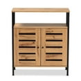 thumbnail image 5 of Pemberly Row Wood and Metal 2-Door Shoe Cabinet in Oak Brown and Black, 5 of 11