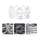 thumbnail image 4 of 1PC Kids Crown Hollow Iron Iron Patterned Crown Cake Decoration para Fiesta Cumpleaños (Patrón General, Plata), 4 of 8