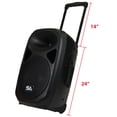 thumbnail image 7 of Seismic Audio  Powered 15" PA Speaker  Rechargeable with 2 Mics Remote Bluetooth - RSG-15, 7 of 7
