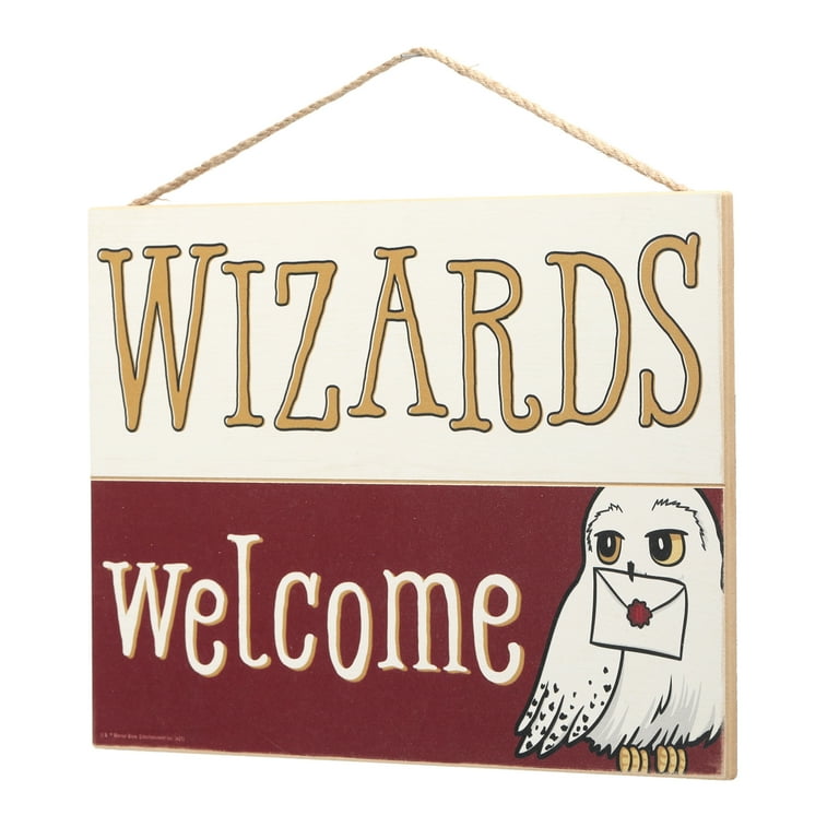 Harry Potter Wizards Wall Sign - Hogwarts Inspired Decor - Walmart.com