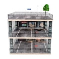 thumbnail image 1 of Vitrina kivcmds a escala 1:18 de 3 niveles con escena de estacionamiento, 1 of 7