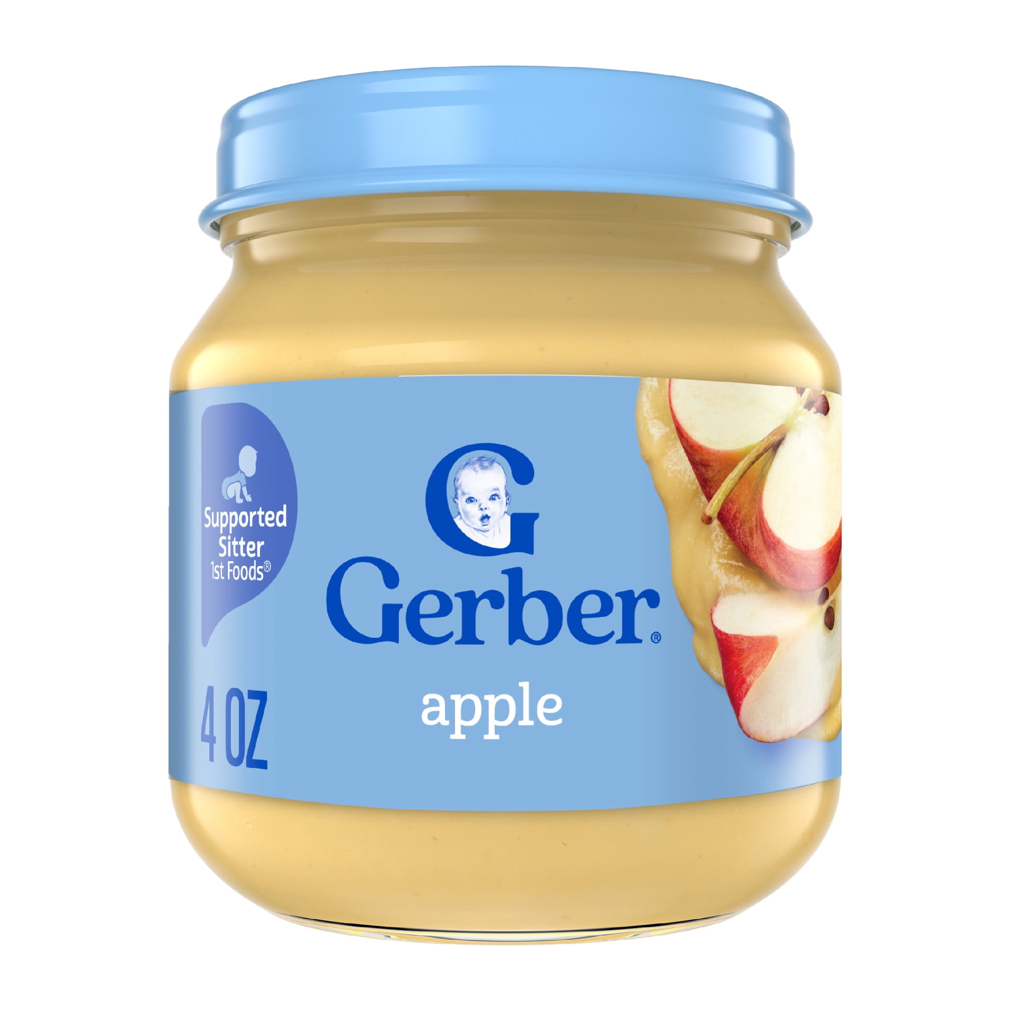 Gerber 1st Foods Natural for Baby Baby Food, Apple, 4 oz Jar