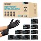 thumbnail image 1 of Guantes desechables de nitrilo UYKKE, negros, medianos, 7 mil de grosor, 1 of 6