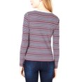 thumbnail image 2 of Maison Jules Womens Crew-Neck Striped Knit Sweater, 2 of 2